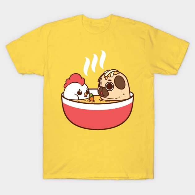 Chicken Noodle Puglie T-Shirt by Puglie Pug 